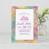 Invitation Conception de monogramme floral abstrait moderne p (Debout devant)