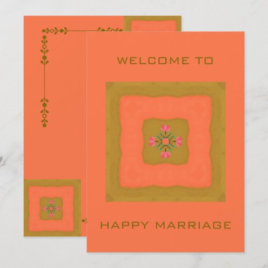 Invitation conception de motif de fleur de mandala (Devant / Derrière)