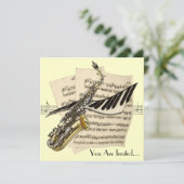Invitation Conception de musique saxophone (Debout devant)
