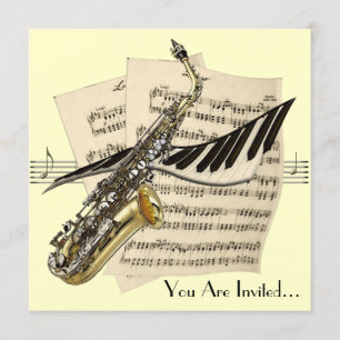 Invitation Conception de musique saxophone