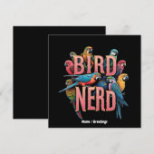 Invitation Conception de nerd d'oiseau drôle pour les observa (Devant / Derrière)