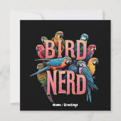 Invitation Conception de nerd d'oiseau drôle pour les observa (Devant)