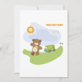 Invitation Conception de nurserie pour bébé Bienvenue Teddy B (Devant)