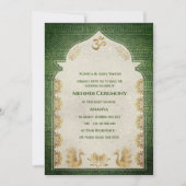 Invitation Conception de paon pour la cérémonie Mehndi de la  (Devant)