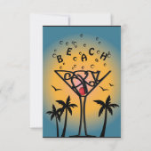 Invitation Conception de partie de plage (Devant)