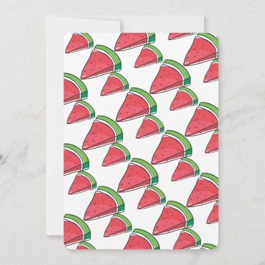 Invitation Conception de pastèque, fête douce Anniversaire (Dos)