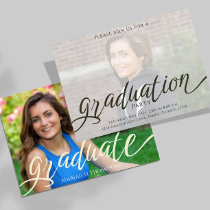 Invitation Conception de photo de script de remise de diplôme