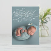 Invitation Conception de photo de script élégant C'est une vi (Debout devant)