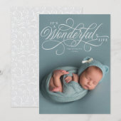 Invitation Conception de photo de script élégant C'est une vi (Devant / Derrière)