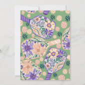 Invitation Conception de pickleball floral vintage (Dos)