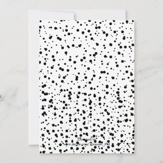 Invitation Conception de points de confettis et d'or faux (Dos)