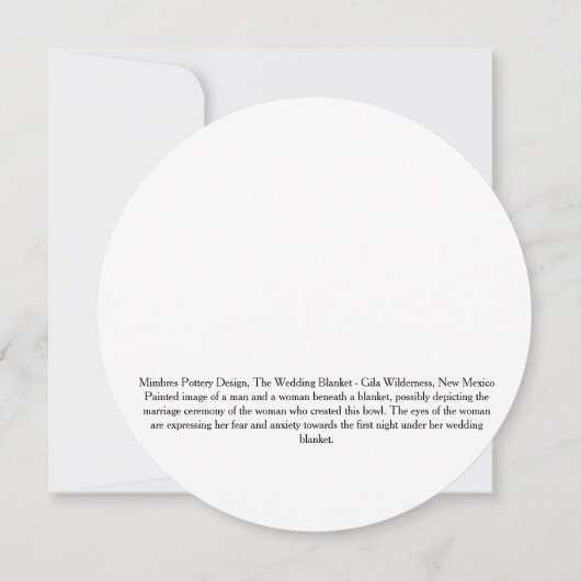 Invitation Conception de poterie Mimbres (Dos)