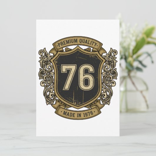 Invitation Conception de qualité supérieure faite en 1976 ave (Debout devant)