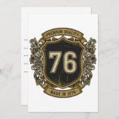 Invitation Conception de qualité supérieure faite en 1976 ave (Devant / Derrière)