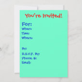 Invitation Conception de regard de colorant (Dos)