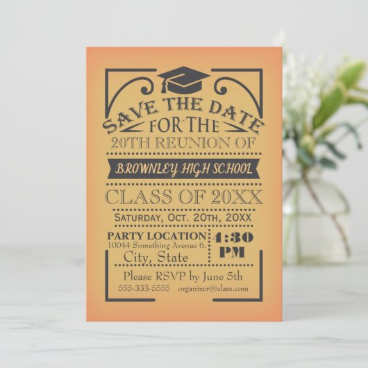 Invitation Conception de réunion de classe. (Debout devant)