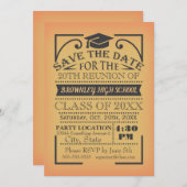 Invitation Conception de réunion de classe. (Devant / Derrière)