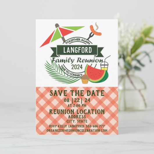 Invitation Conception de réunion familiale (Debout devant)