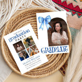 Invitation Conception de ruban bleu simple pour la remise des