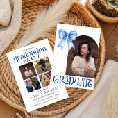 Invitation Conception de ruban bleu simple pour la remise des