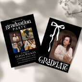 Invitation Conception de ruban noir et blanc pour la remise d