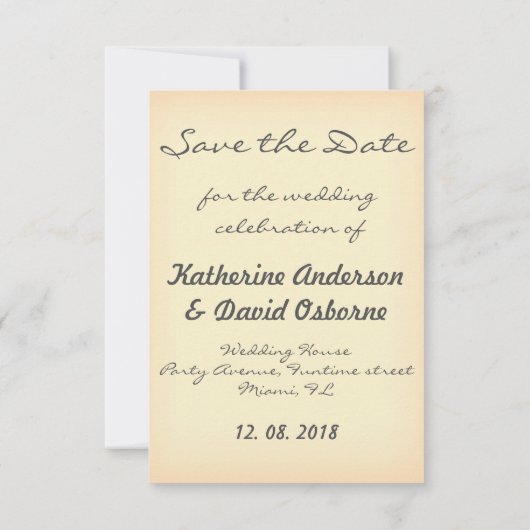 Invitation conception de sauvegarde de date (Dos)