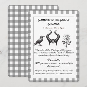 Invitation Conception de script pour anniversaire Dark Fantas