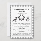 Invitation Conception de script pour anniversaire Dark Fantas (Devant)