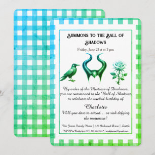 Invitation Conception de script pour anniversaire Dark Fantas