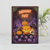 Invitation Conception de soirée d'Halloween Spooktacular (Debout devant)