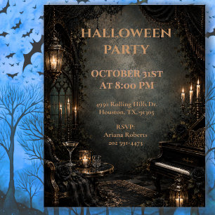 Invitation Conception de soirée pour une fête gothique d'Hall