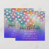 Invitation Conception de speckles de coeur coloré (Devant / Derrière)