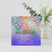 Invitation Conception de speckles de cœur coloré (Debout devant)