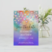 Invitation Conception de speckles de coeur coloré (Debout devant)