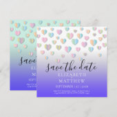 Invitation Conception de speckles de coeur colorés (Devant / Derrière)