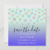 Invitation Conception de speckles de coeur colorés (Dos)