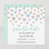Invitation Conception de speckles de coeur colorés (Devant / Derrière)