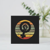 Invitation Conception de symbole de féminisme Rétro Vintage,  (Debout devant)