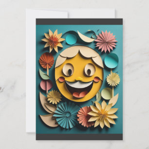 Invitation Conception de T-shirt en art papier 3D