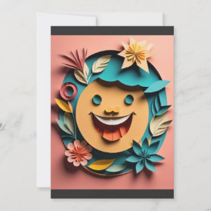 Invitation Conception de T-shirt en art papier 3D
