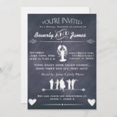 Invitation Conception de tableau de Fête de la mariée de (Devant / Derrière)