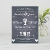 Invitation Conception de tableau de Fête de la mariée de (Debout devant)