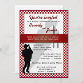 Invitation Conception de tableau de Fête de la mariée de (Devant / Derrière)