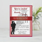 Invitation Conception de tableau de Fête de la mariée de (Debout devant)