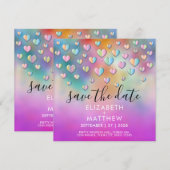 Invitation Conception de taches de coeur colorées (Devant / Derrière)