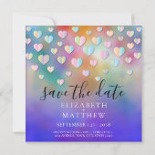 Invitation Conception de taches de cœur colorées (Dos)