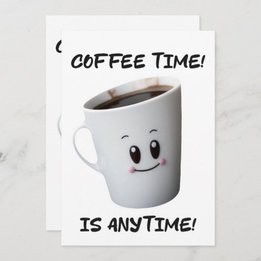 Invitation Conception de tasse de café cool haute qualité (Devant / Derrière)