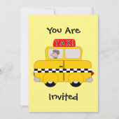 Invitation Conception de taxi jaune (Devant)