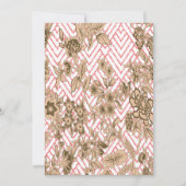 Invitation conception de textile corail présentant un motif d (Devant)