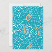 Invitation Conception de tissu turquoise complexe avec motif (Devant)